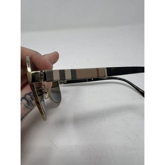 B 3080 1145/T5 BURBERRY Polished Gold/Gradient Brown Polarized 59-14 Aviator - Picture 3 of 7